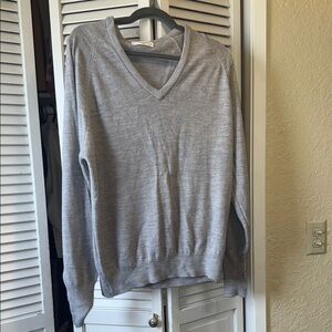 Dior Men's Gray V-Neck Sweater